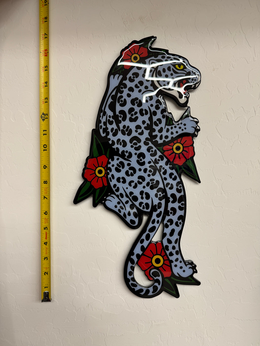 Blue Leopard Wall Art
