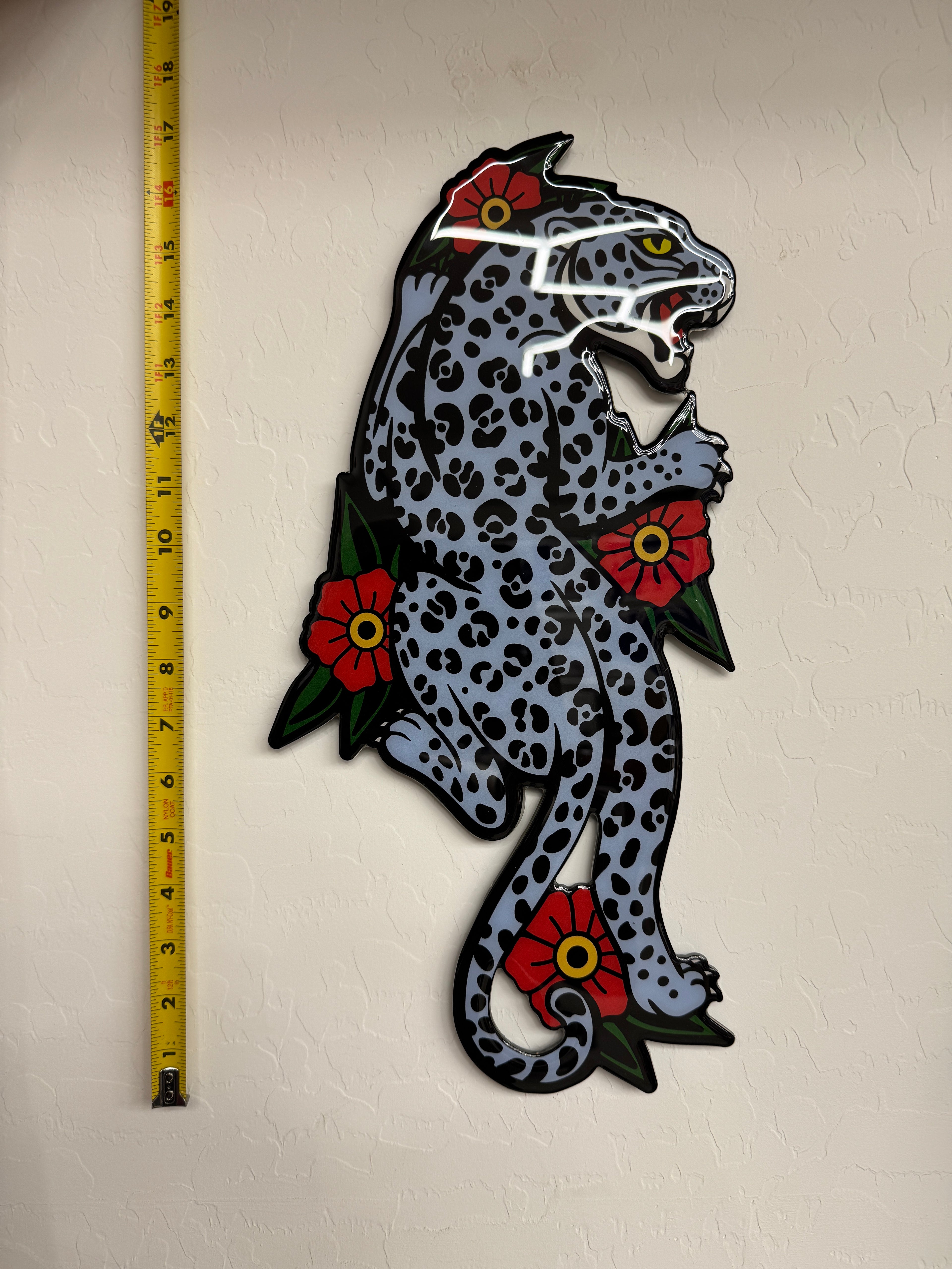 Blue Leopard Wall Art