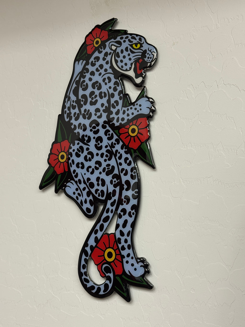 Blue Leopard Wall Art