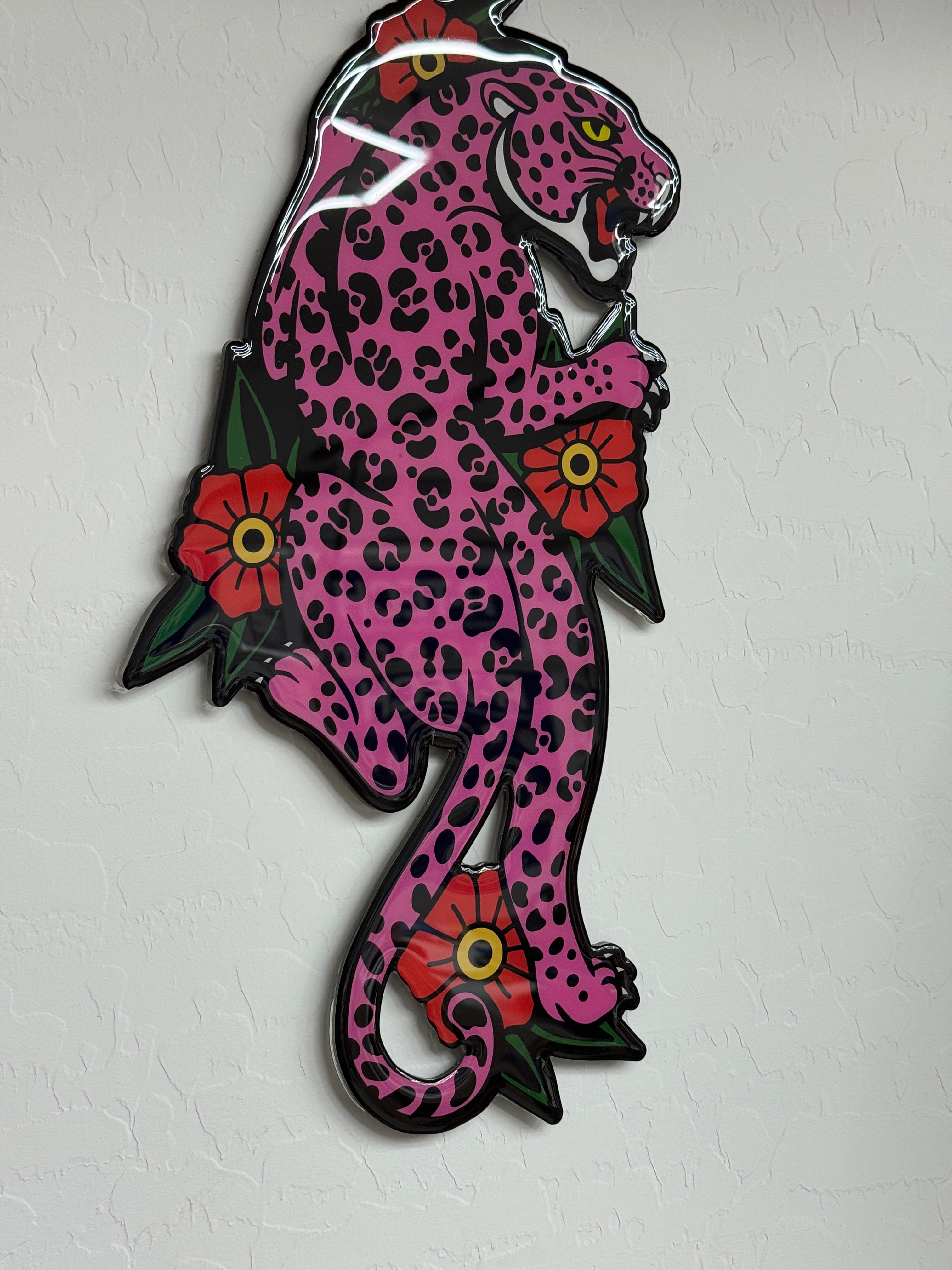 Pink Leopard Wall Art