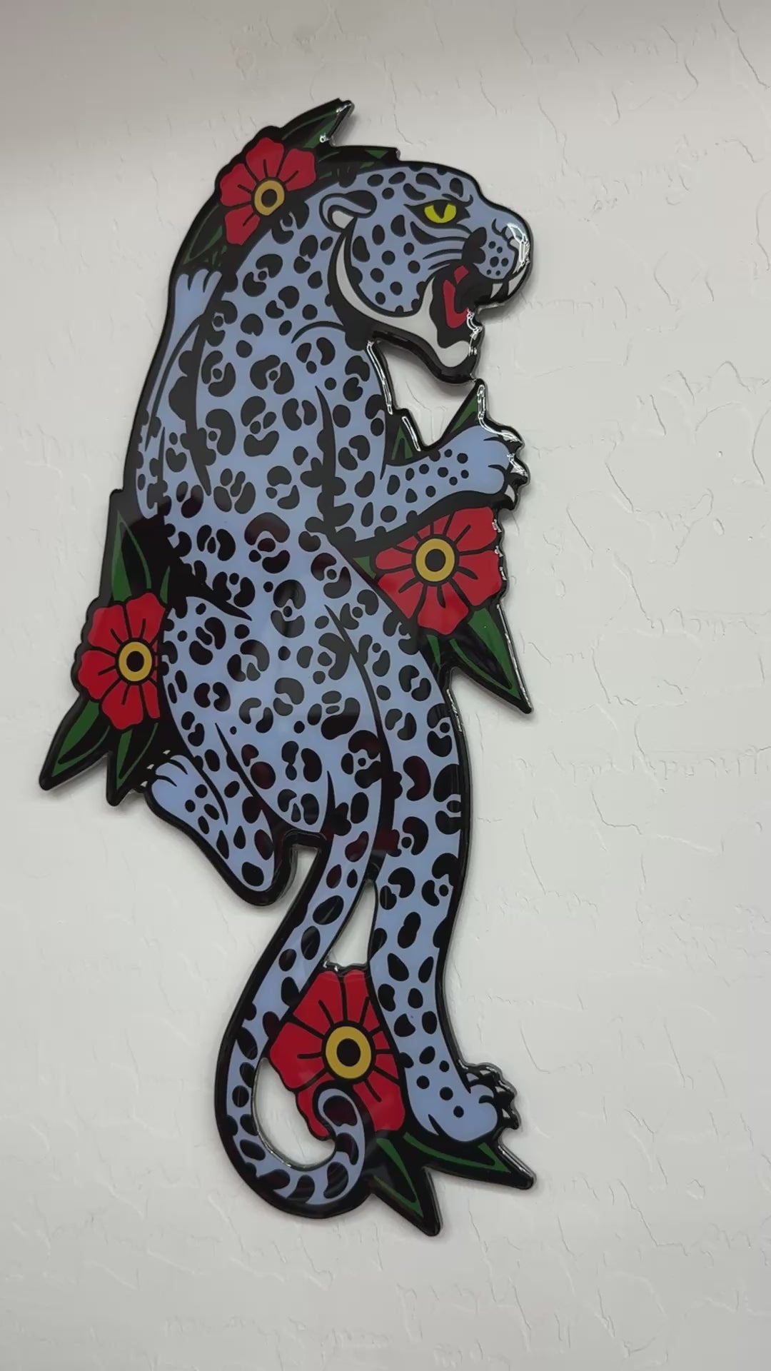 Blue Leopard Wall Art